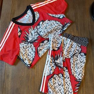 Adidas farm pineapple set size large. Both pieces are a size large